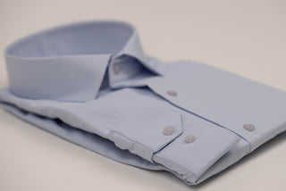 Light blue Nino Pacoli easy-iron, low-wrinkle extended shirt