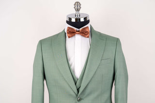Eucalyptus green Quesste slim fit suit with a double-breasted vest