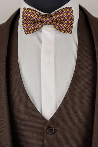 Dark brown Moda Vinci slim fit suit with a vest