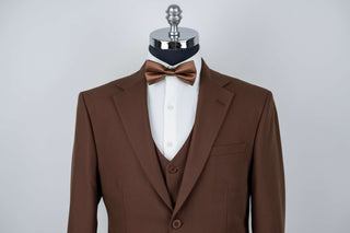 Brown Moda Vinci slim fit suit with a vest