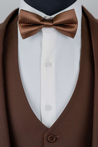 Brown Moda Vinci slim fit suit with a vest