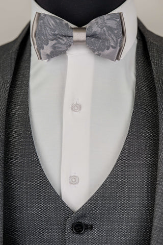 Dark grey Azzaro slim fit suit with a vest