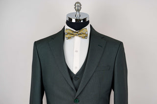 Dark green Moda Vinci slim fit suit with a vest
