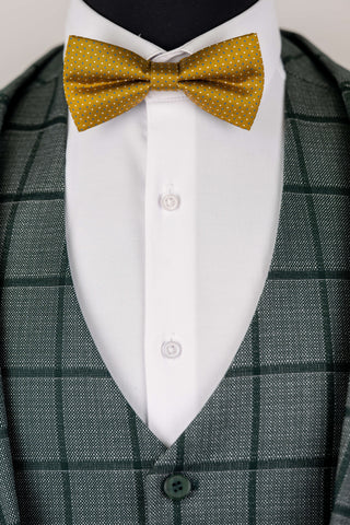Green Moda Vinci regular fit suit with a vest and a plaid pattern