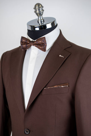 Šokolādes brūns Emilio Massimo slim fit uzvalks