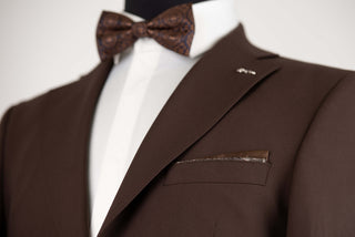 Šokolādes brūns Emilio Massimo slim fit uzvalks