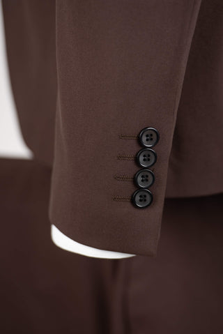 Šokolādes brūns Emilio Massimo slim fit uzvalks