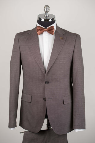 Brūns Emilio Massimo slim fit uzvalks