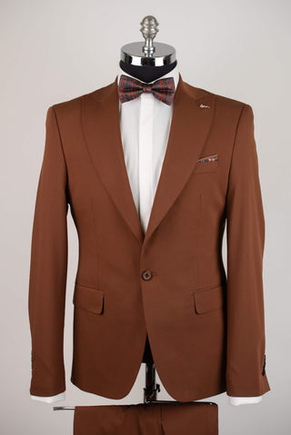 Brūns Emilio Massimo slim fit uzvalks