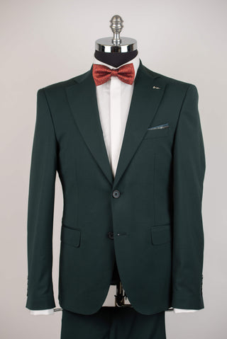Tumši zaļš Emilio Massimo slim fit uzvalks