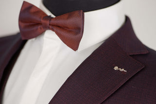 Tumši bordo Emilio Massimo slim fit uzvalks ar vesti