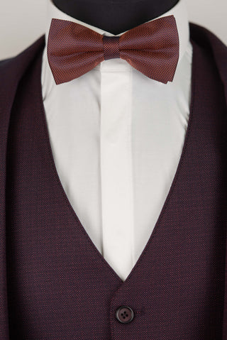 Tumši bordo Emilio Massimo slim fit uzvalks ar vesti