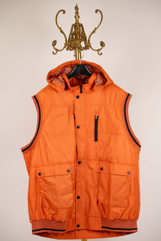 Orange Dekon's plus size warm hooded vest