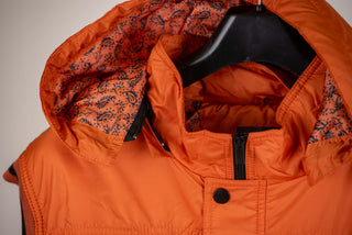 Orange Dekon's plus size warm hooded vest