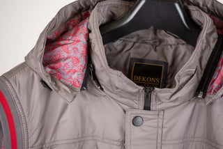 Light grey Dekon's plus size warm hooded vest