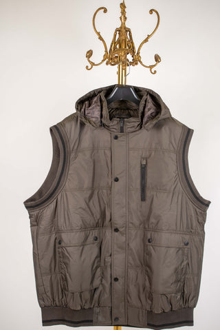 Grey Dekon's plus size warm hooded vest