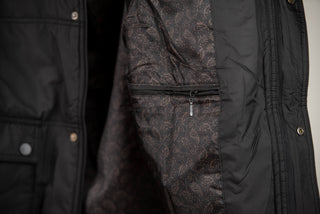 Black Dekon's plus size warm hooded vest
