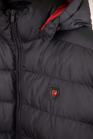 Dark blue Dekon's plus size warm hooded puffer vest