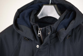 Dark blue Dekon's plus size warm hooded jacket