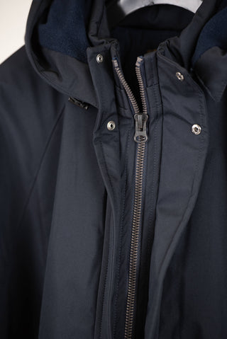 Dark blue Dekon's plus size warm hooded jacket