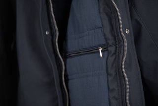 Dark blue Dekon's plus size warm hooded jacket