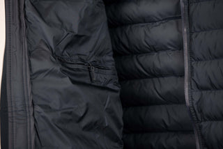 Dark blue Dekon's plus size hooded puffer jacket
