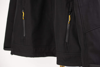 Black Dekon's plus size hooded jacket