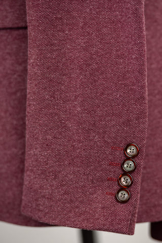 Burgundy Lozenge regular fit stretch blazer